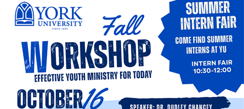 York University to Host Fall Workshop Focused on Youth Ministry