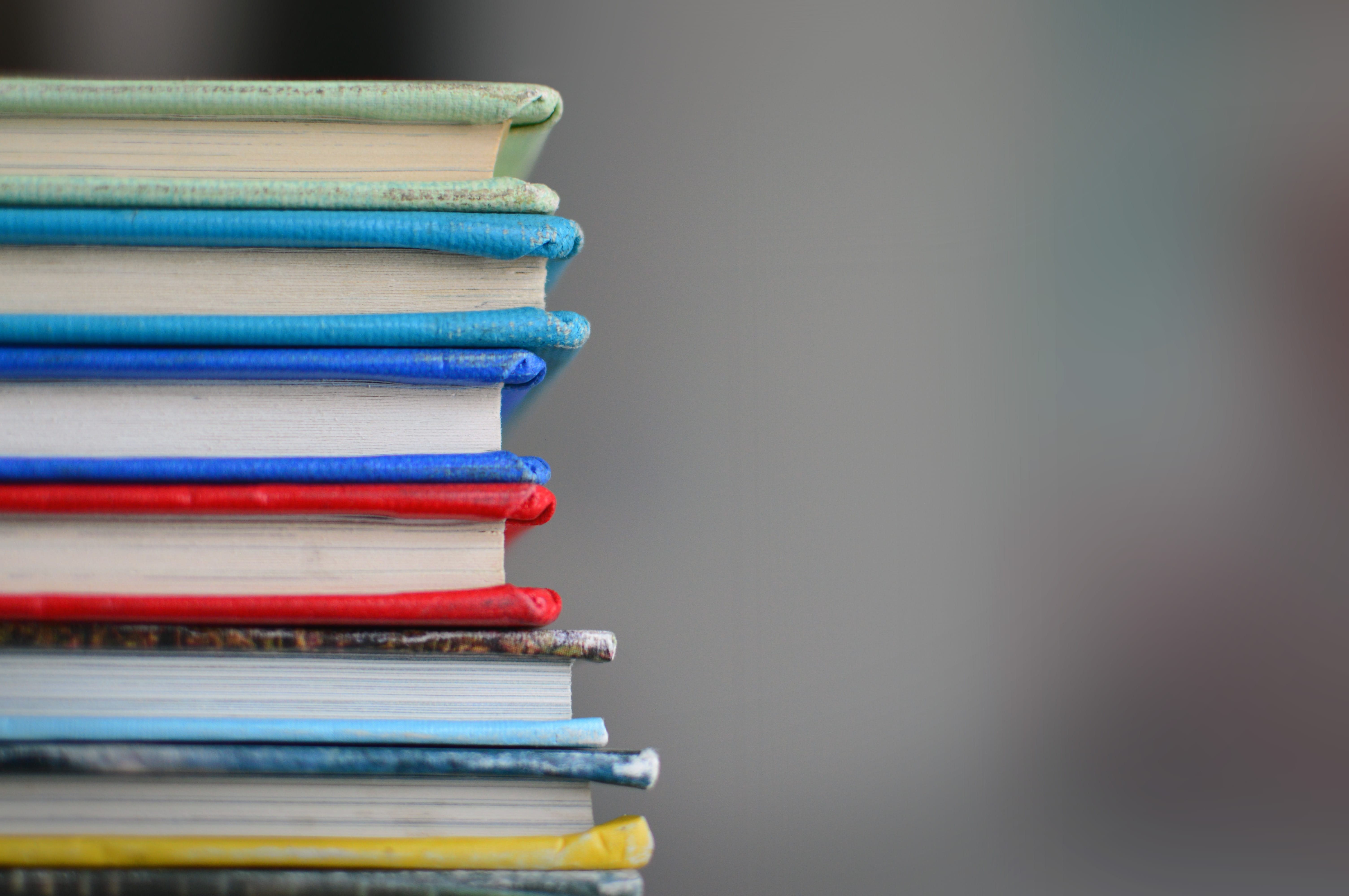 stack of textbooks